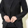 Buttoned Parachute Skirt Set Black wholesale clothing set view 3 - Hicabistan Turkey factory