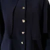 Gold Buttoned Cloak with Tensel Skirt Set Navy Blue Großhandel clothing set view 4 - Hicabistan Türkei Fabrik