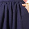 Buttoned Pocket Dabıl Skirt Navy Blue wholesale skirt view 4 - Hicabistan Turkey factory
