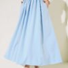 Buttoned Pocket Dabıl Skirt Blue wholesale skirt - Hicabistan Turkey factory