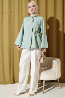 Vue alternative de Buttoned Side-Tie Kimono Gold