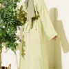 Dress with Gold Buckle and Detail Gold wholesale dress view 3 - Hicabistan Turkey factory