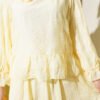 Ruffled Skirt Two-Piece Set with Rose Accessory Yellow groothandel clothing set view 4 - Hicabistan Turkije fabriek