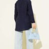 Embroidered Shirt Navy Blue all'ingrosso shirt view 3 - Hicabistan fabbrica Turchia