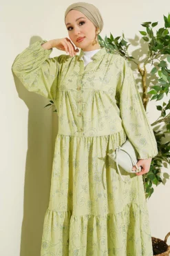 Alternative view of Floral Half Button Dress