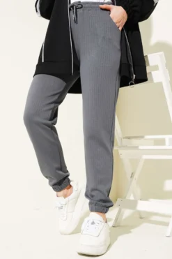 Striped Tie-Waist Jogger Pants