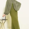 Pearl Cape Evening Dress Khaki al por mayor dress view 2 - Hicabistan fábrica Turquía