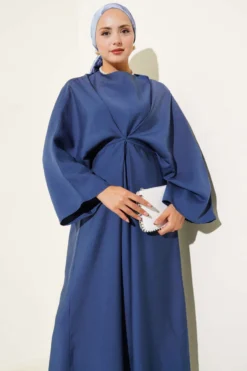 Alternative view of Loose Dress with String Detail Indigo