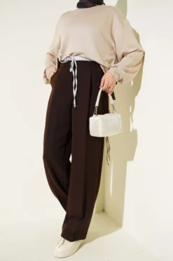 Alternative view of Drawstring Trousers Brown