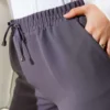 Belted Tapered Pants with String Detail wholesale pants view 4 - Hicabistan Turkey factory