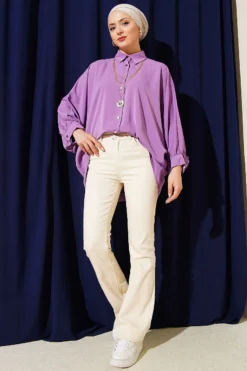 Alternative view of Spanish Buttoned Cuff Denim Pants Stone
