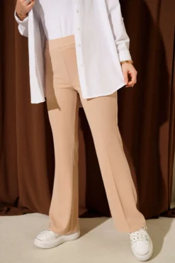Flared Waistband Double Pants