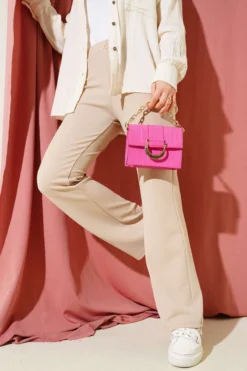 Alternative view of Spanish Flared Waistband Trousers Beige