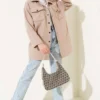 Double Pocket Wool Shirt Beige all'ingrosso shirt view 2 - Hicabistan fabbrica Turchia