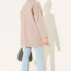 Double Pocket Wool Shirt Beige all'ingrosso shirt view 3 - Hicabistan fabbrica Turchia