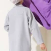 Double Pocket Wool Shirt Grey wholesale shirt view 3 - Hicabistan Turkey factory