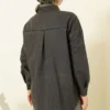 Double Pocket Metal Button Shirt Anthracite al por mayor shirt view 3 - Hicabistan fábrica Turquía