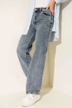Double Pocket Palazzo Denim Pants