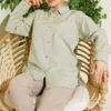 Double Pocket Terikoton Shirt Mint