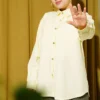 Double Pocket Terikoton Shirt Yellow