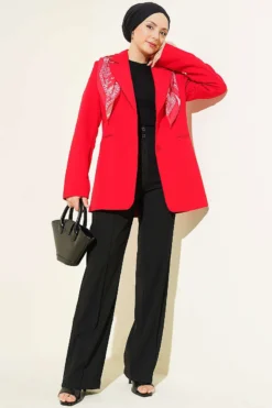 Alternative view of Double Button Belted Culottes Black