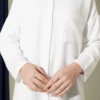 Double-Breasted Pocket Hidden Button Shirt White en gros shirt view 4 - Hicabistan usine Turquie