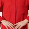 Double-Breasted Pocket Hidden Button Shirt Red en gros shirt view 4 - Hicabistan usine Turquie