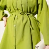 Double Collar Tie Waist Shirt wholesale shirt view 4 - Hicabistan Turkey factory