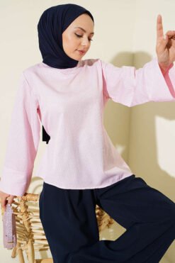 Asymmetrical Cut Tunic Pink