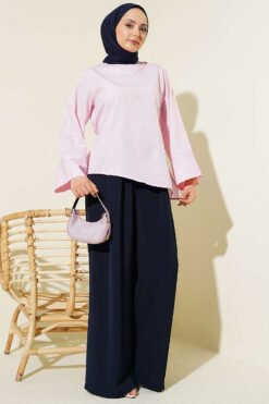 منظر بديل لـ Asymmetrical Cut Tunic Pink