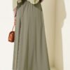Thin Belted Pleated Skirt groothandel skirt view 3 - Hicabistan Turkije fabriek
