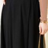 Thin Belted Pleated Skirt Black بالجملة skirt view 4 - Hicabistan مصنع تركيا