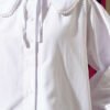 Navy Collar Short Shirt with Pearl Details White wholesale shirt view 4 - Hicabistan Turkey factory
