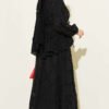 Lace Trim Skirt Two-Piece Set Black wholesale clothing set view 3 - Hicabistan Turkey factory
