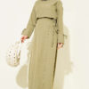 Layered Modal Skirt Set with Neck Tie wholesale clothing set view 5 - Hicabistan Turkey factory