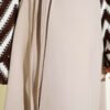 Tie-Belt Flared Scuba Skirt Beige al por mayor skirt view 4 - Hicabistan fábrica Turquía
