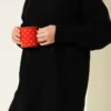 Striped Diamond Pattern Knit Tunic Black en gros tunic view 4 - Hicabistan usine Turquie