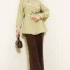 Textured Line Embossed Stone Button Shirt Stone all'ingrosso shirt view 2 - Hicabistan fabbrica Turchia