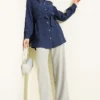 Textured Line Embossed Stone Button Shirt Navy Blue groothandel shirt view 2 - Hicabistan Turkije fabriek