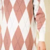 Striped Diamond Pattern Knit Dress wholesale dress view 4 - Hicabistan Turkey factory