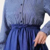 Striped Shirt Dress wholesale dress view 4 - Hicabistan Turkey factory