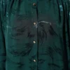 Jacquard Brush Pattern Shirt Emerald Großhandel shirt view 4 - Hicabistan Türkei Fabrik