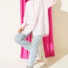 Jacquard Fringed Detail Shirt Pink Großhandel shirt view 2 - Hicabistan Türkei Fabrik