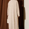 Textured Knit Dress Beige wholesale dress view 3 - Hicabistan Turkey factory