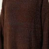 Textured Knit Dress Brown wholesale dress view 4 - Hicabistan Turkey factory