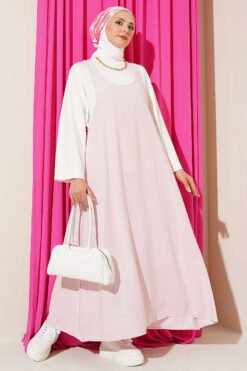 Thick Strap Tencel Dress Pink