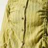 Heart Buttoned Front Gathered Short Shirt wholesale shirt view 4 - Hicabistan Turkey factory