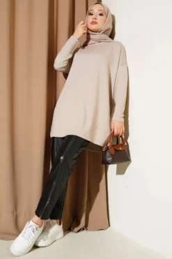 Alternative view of Heart Detail Basic Tunic Stone