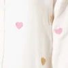 Heart Embroidered Linen Shirt Ecru all'ingrosso shirt view 4 - Hicabistan fabbrica Turchia