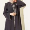 Hooded Zip-Up Abaya wholesale abaya view 2 - Hicabistan Turkey factory